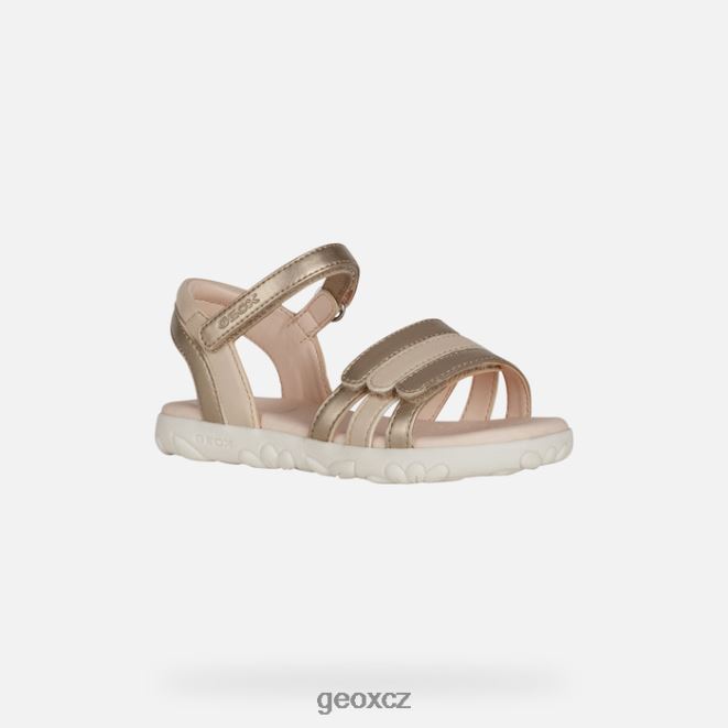 sandály haiti dívka 4NH061025 Platina Geox