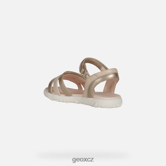 sandály haiti dívka 4NH061025 Platina Geox