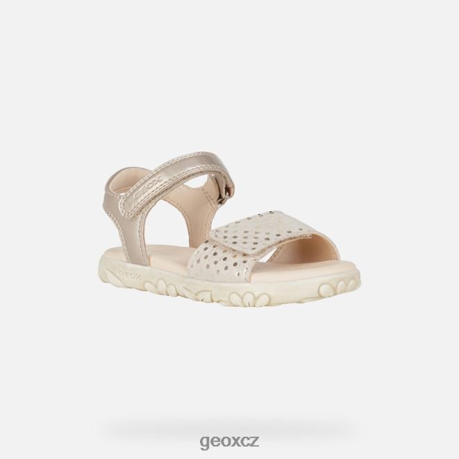 sandály haiti dívka 4NH061055 béžový Geox