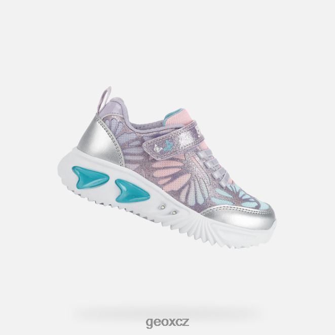 asistenční dívka 4NH061175 stříbrná/lila Geox