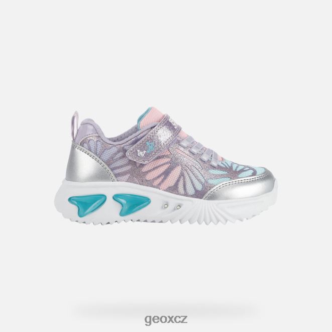 asistenční dívka 4NH061175 stříbrná/lila Geox