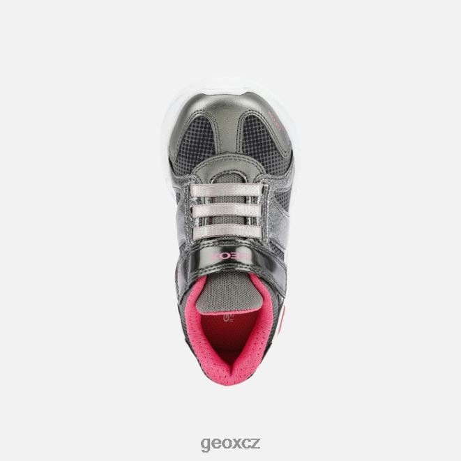 asistenční dívka 4NH061229 tmavé stříbro/fuchsie Geox