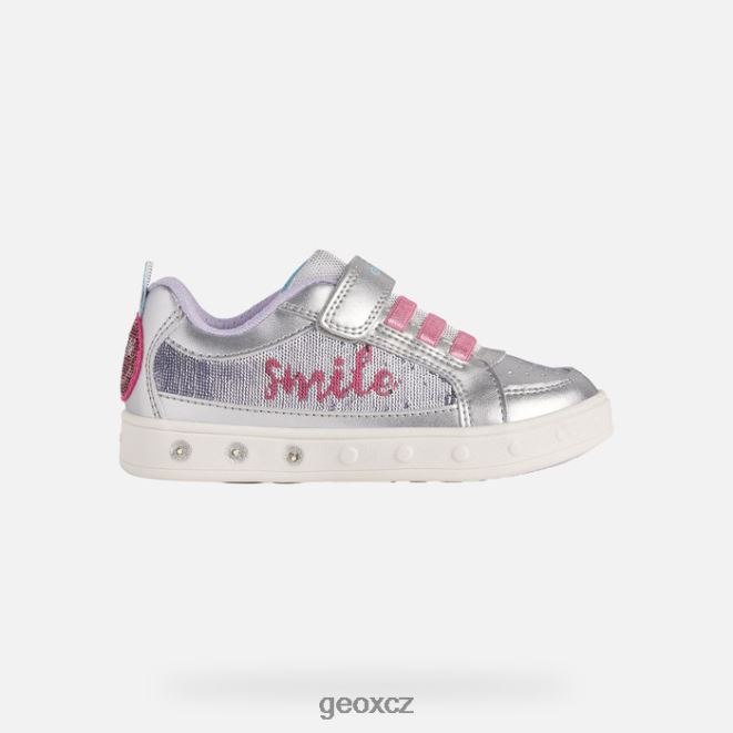 skylin dívka 4NH061220 stříbro/fuchsie Geox