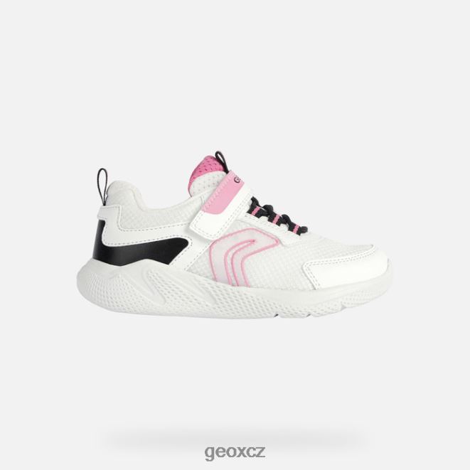 sprinterská dívka 4NH061898 bílá/fuchsiová Geox
