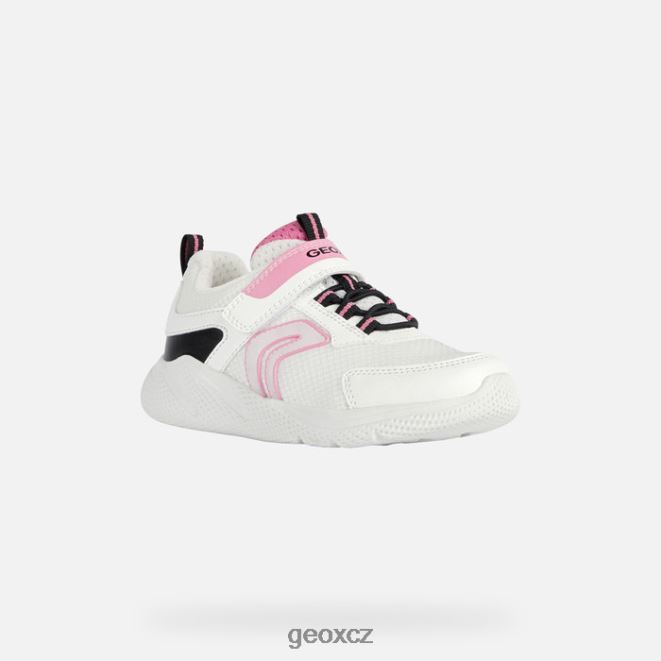 sprinterská dívka 4NH061898 bílá/fuchsiová Geox