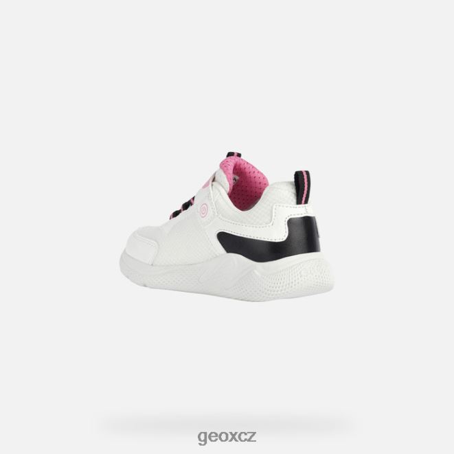 sprinterská dívka 4NH061898 bílá/fuchsiová Geox