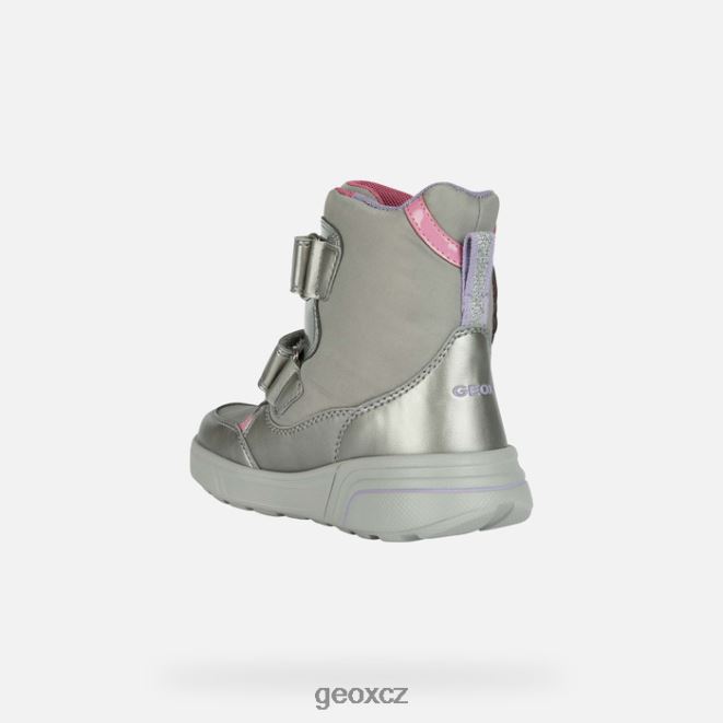 sveggen abx dívka 4NH061186 tmavé stříbro/fuchsie Geox