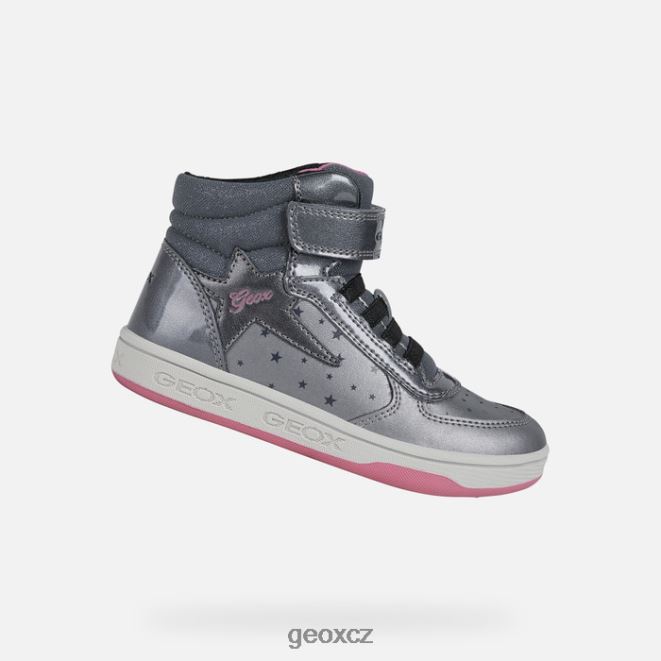 maltinská dívka 4NH061157 tmavé stříbro/fuchsie Geox