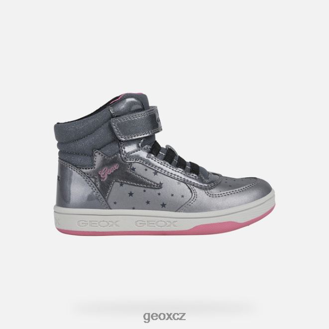 maltinská dívka 4NH061157 tmavé stříbro/fuchsie Geox