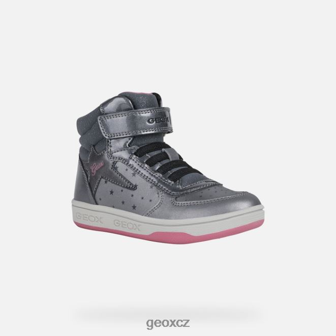 maltinská dívka 4NH061157 tmavé stříbro/fuchsie Geox