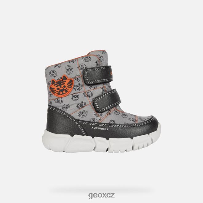 flexyper abx baby 4NH06889 šedá/oranžová Geox