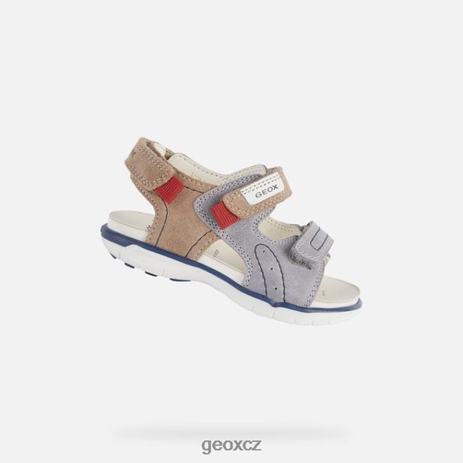 sandál Dillí batole 4NH061629 šedá/béžová Geox