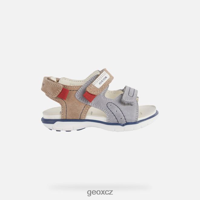 sandál Dillí batole 4NH061629 šedá/béžová Geox