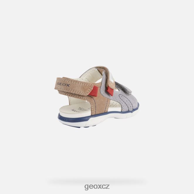sandál Dillí batole 4NH061629 šedá/béžová Geox