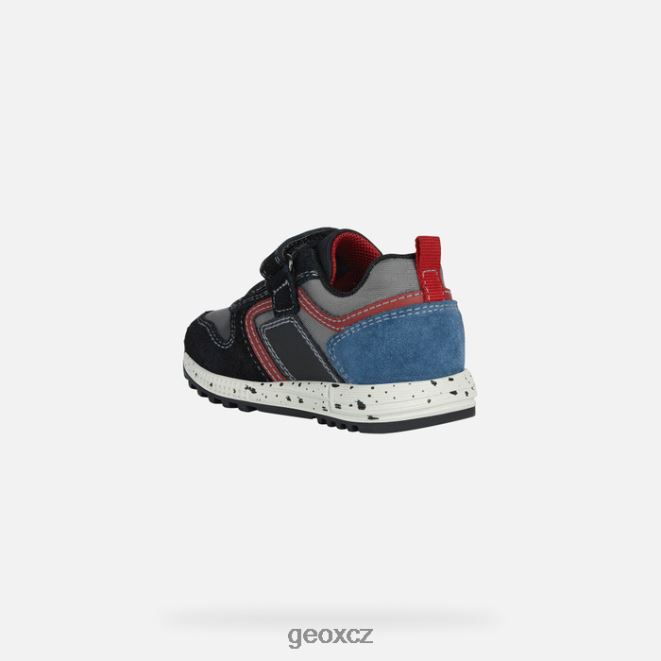 batole alben 4NH061639 černá/tmavě červená Geox