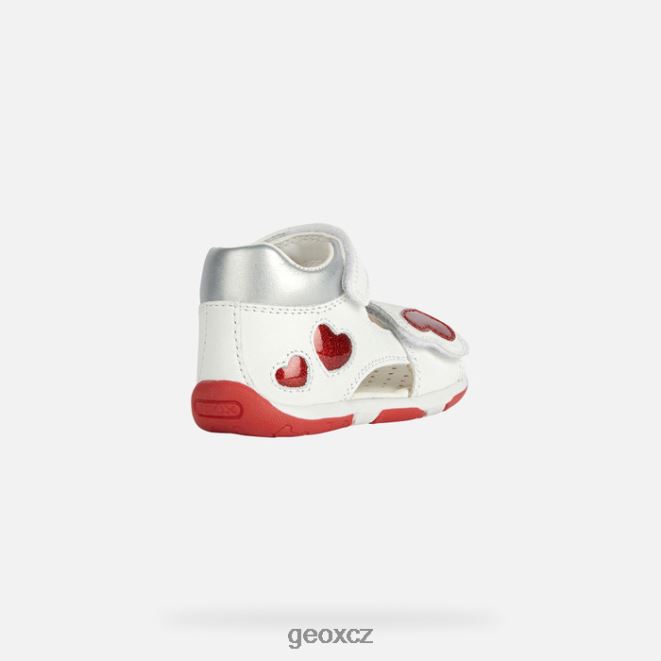 sandál tapuz holčička 4NH062014 bílá/červená Geox