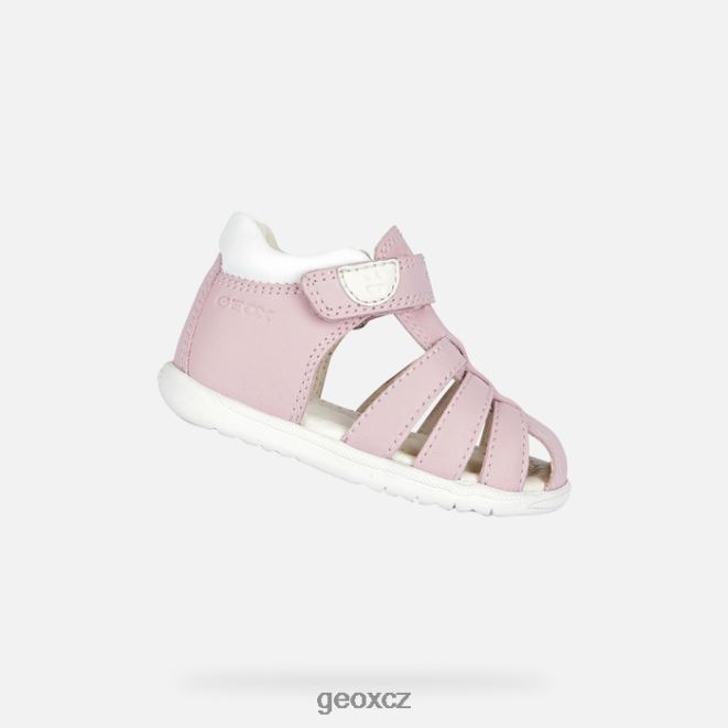 sandály macchia baby 4NH061462 růže Geox