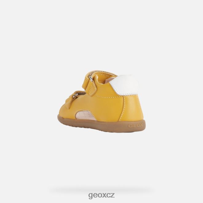 sandály macchia baby 4NH061616 okrově žlutá Geox