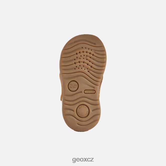 sandály macchia baby 4NH061616 okrově žlutá Geox