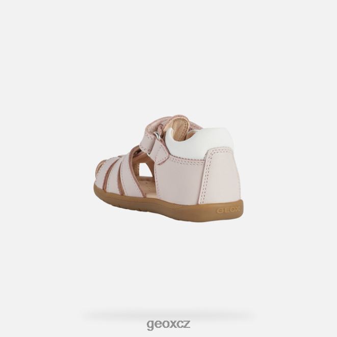 sandály macchia holčička 4NH061626 světlá růže Geox