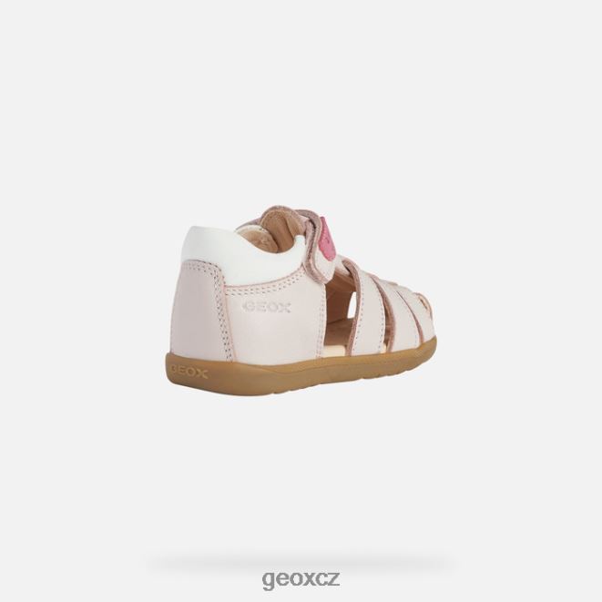 sandály macchia holčička 4NH061626 světlá růže Geox