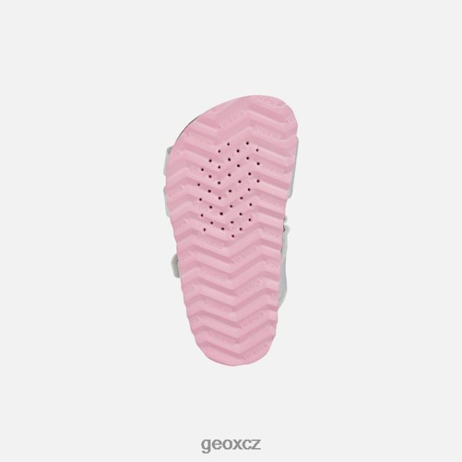 sandál chalki batole 4NH061550 stříbrná/růžová Geox