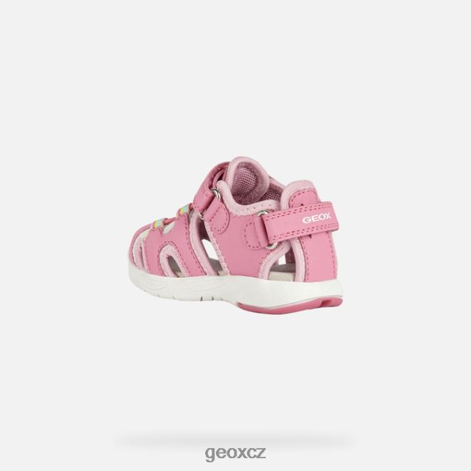 sandál mnohočetné batole 4NH061470 fuchsiová/vícebarevná Geox