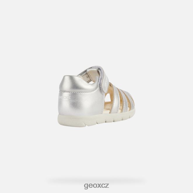 sandál pro batole 4NH062036 stříbrný Geox