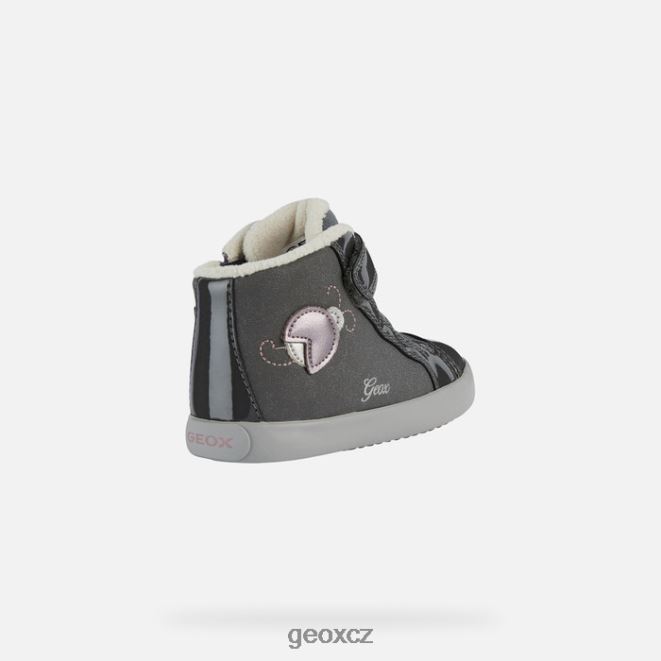 gisli batole 4NH061571 tmavě šedá/světle švestka Geox
