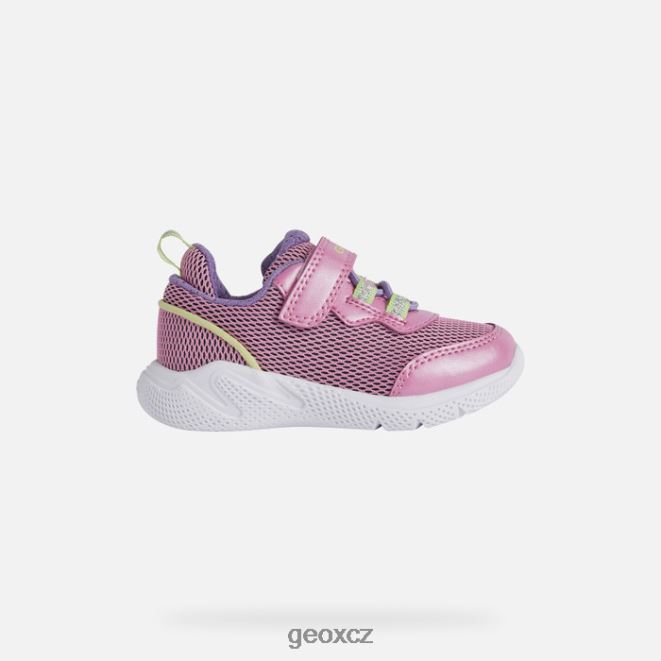 sprinterské dítě 4NH061438 fuchsiová/kyselá zelená Geox