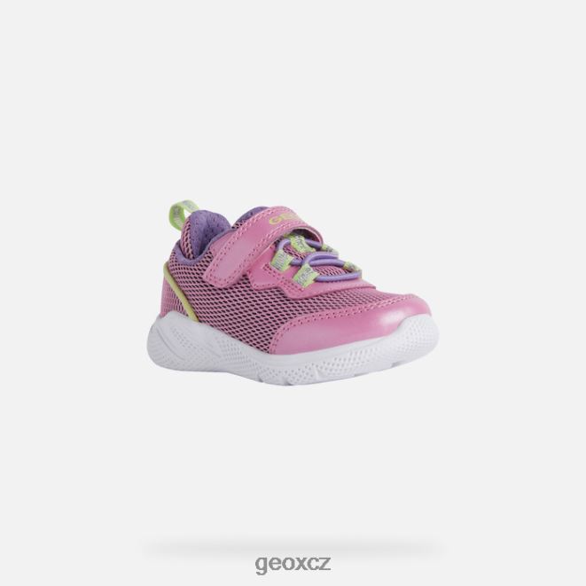 sprinterské dítě 4NH061438 fuchsiová/kyselá zelená Geox