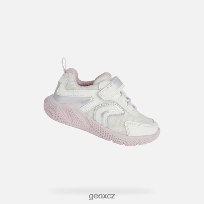 sprinterské dítě 4NH061557 bílá/růžová Geox