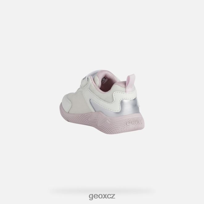 sprinterské dítě 4NH061557 bílá/růžová Geox