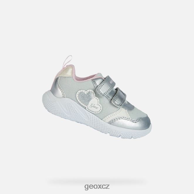 sprintye batole 4NH061459 stříbrná/růžová Geox