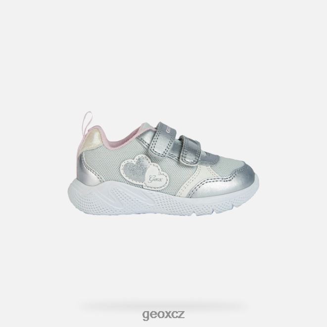 sprintye batole 4NH061459 stříbrná/růžová Geox