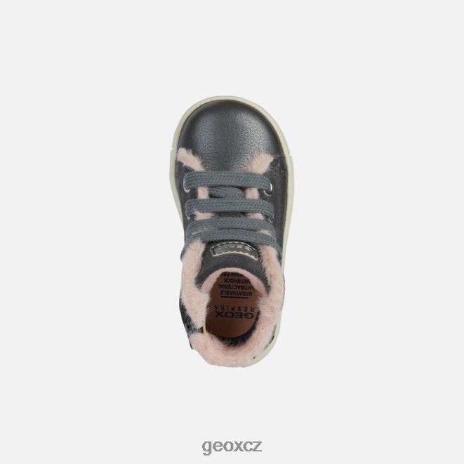 trottola batole 4NH062029 tmavě šedá/tmavě růžová Geox