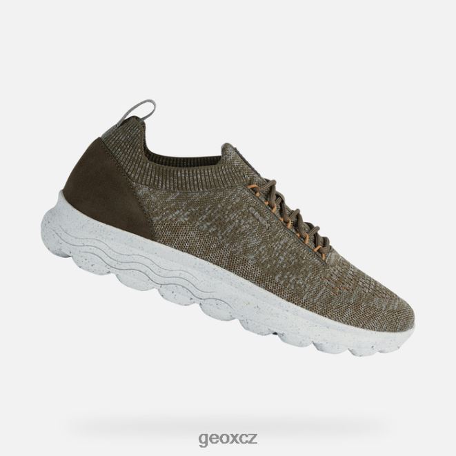 sférický muž 4NH06692 tmavé olivy Geox