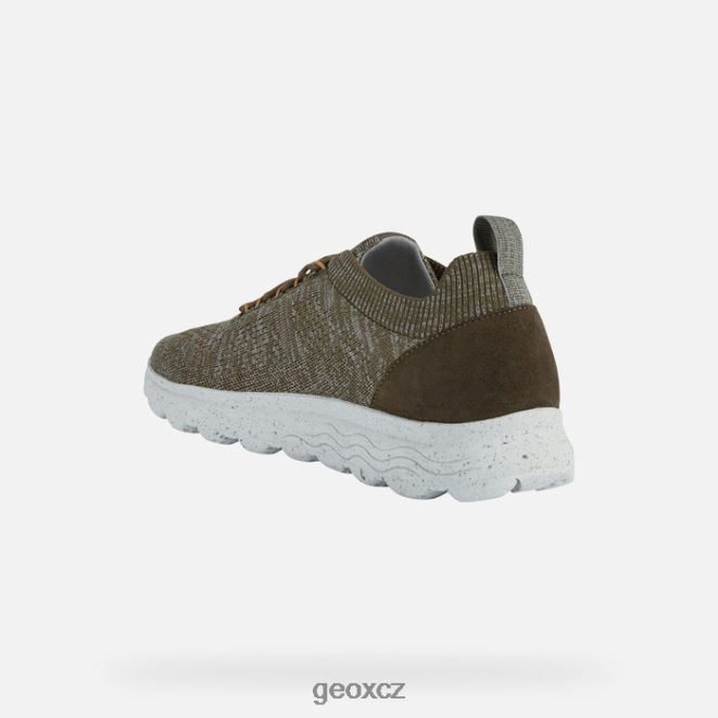 sférický muž 4NH06692 tmavé olivy Geox