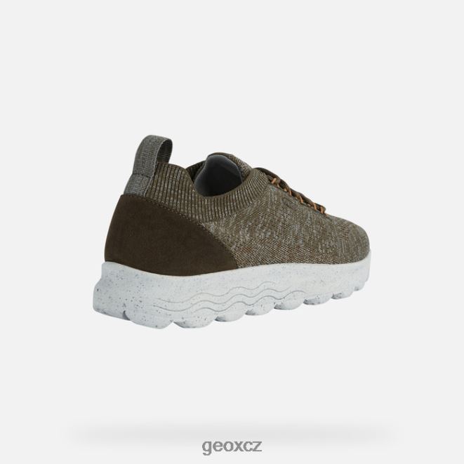 sférický muž 4NH06692 tmavé olivy Geox