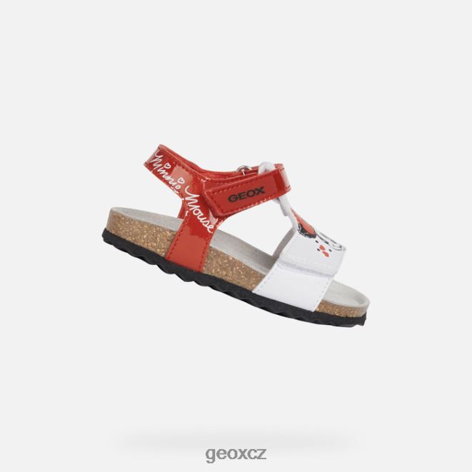 sandál chalki baby 4NH061597 červená bílá Geox