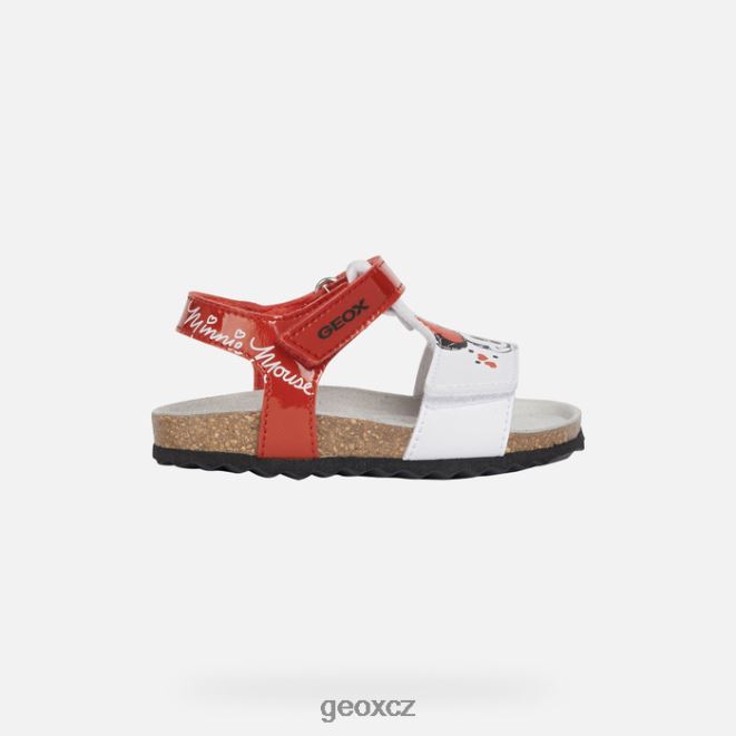 sandál chalki baby 4NH061597 červená bílá Geox