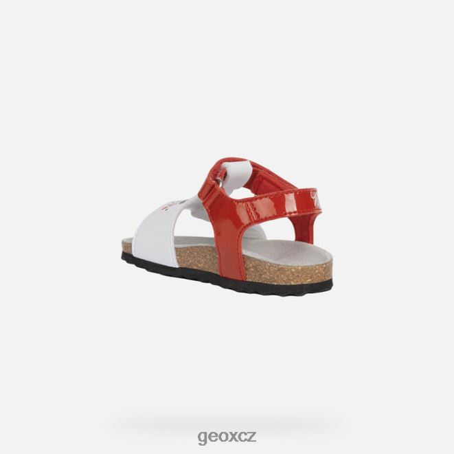 sandál chalki baby 4NH061597 červená bílá Geox