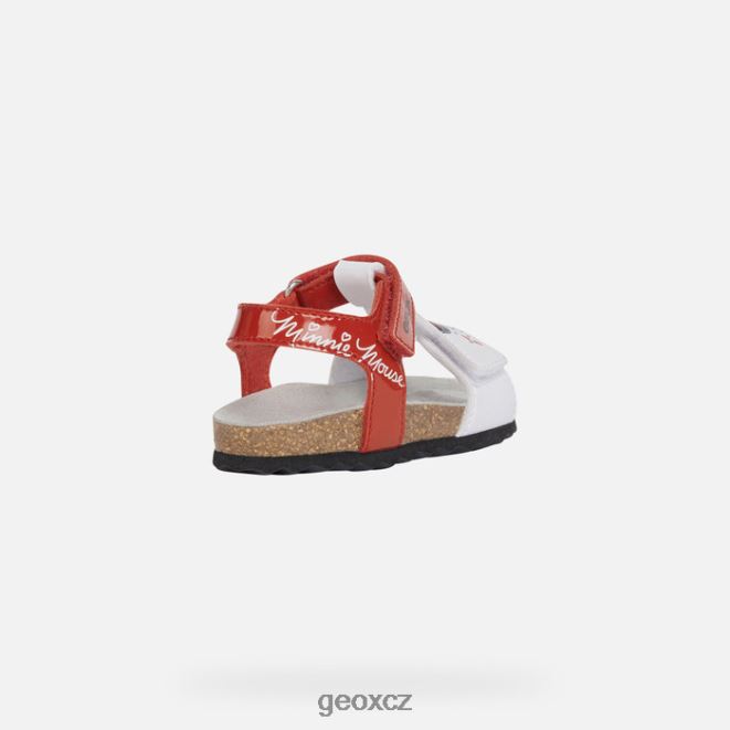 sandál chalki baby 4NH061597 červená bílá Geox