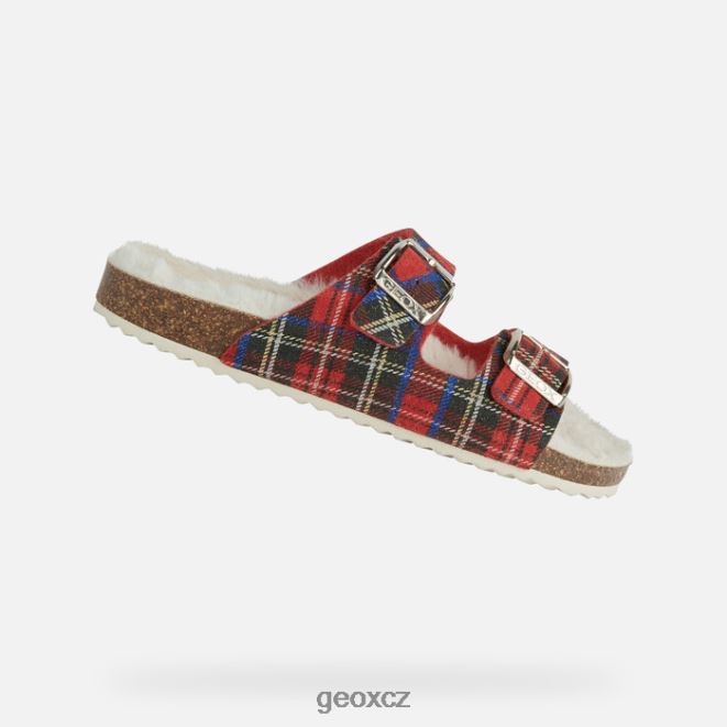 žena brionia 4NH0661 tmavě červená/červená Geox