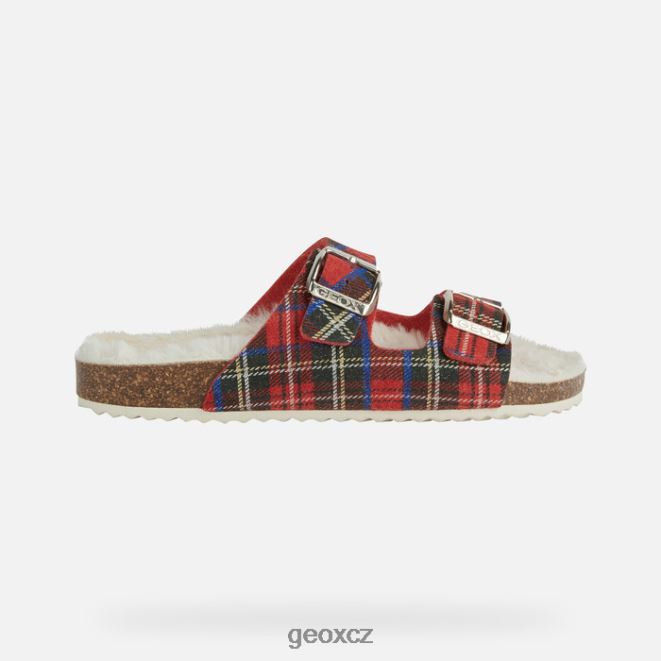 žena brionia 4NH0661 tmavě červená/červená Geox