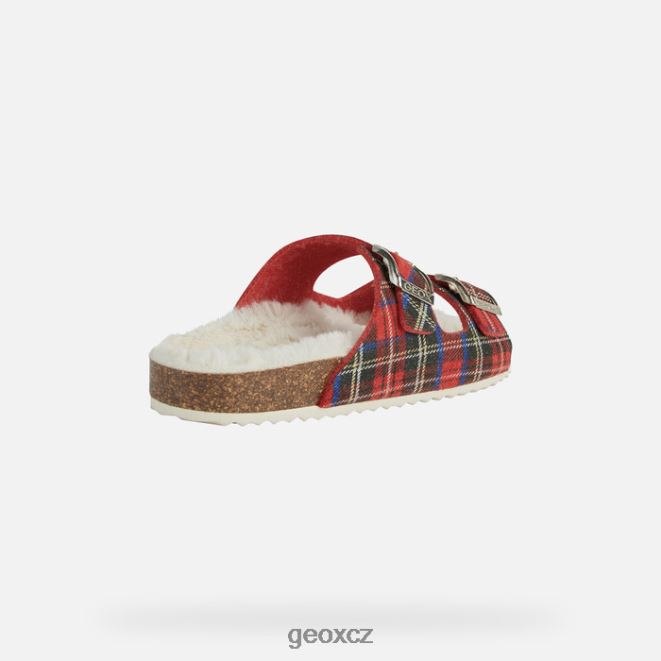 žena brionia 4NH0661 tmavě červená/červená Geox