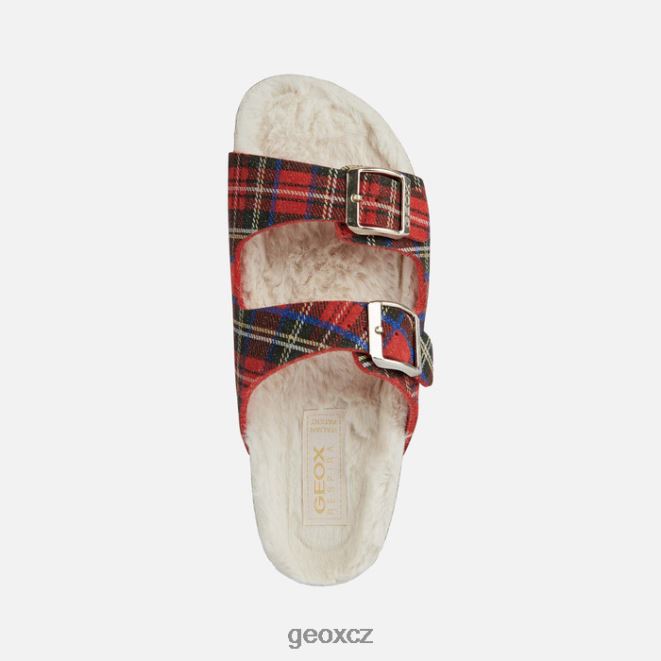 žena brionia 4NH0661 tmavě červená/červená Geox