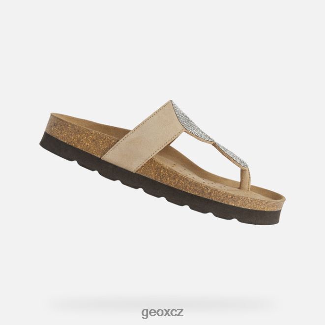 brionia vysoká žena 4NH06379 světle taupe Geox