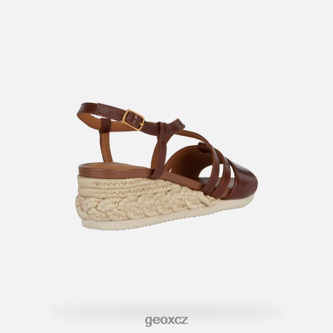 žena ischia corda 4NH06142 hnědý Geox