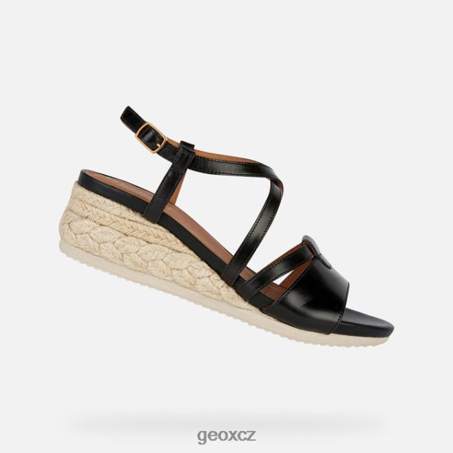 žena ischia corda 4NH06143 Černá Geox